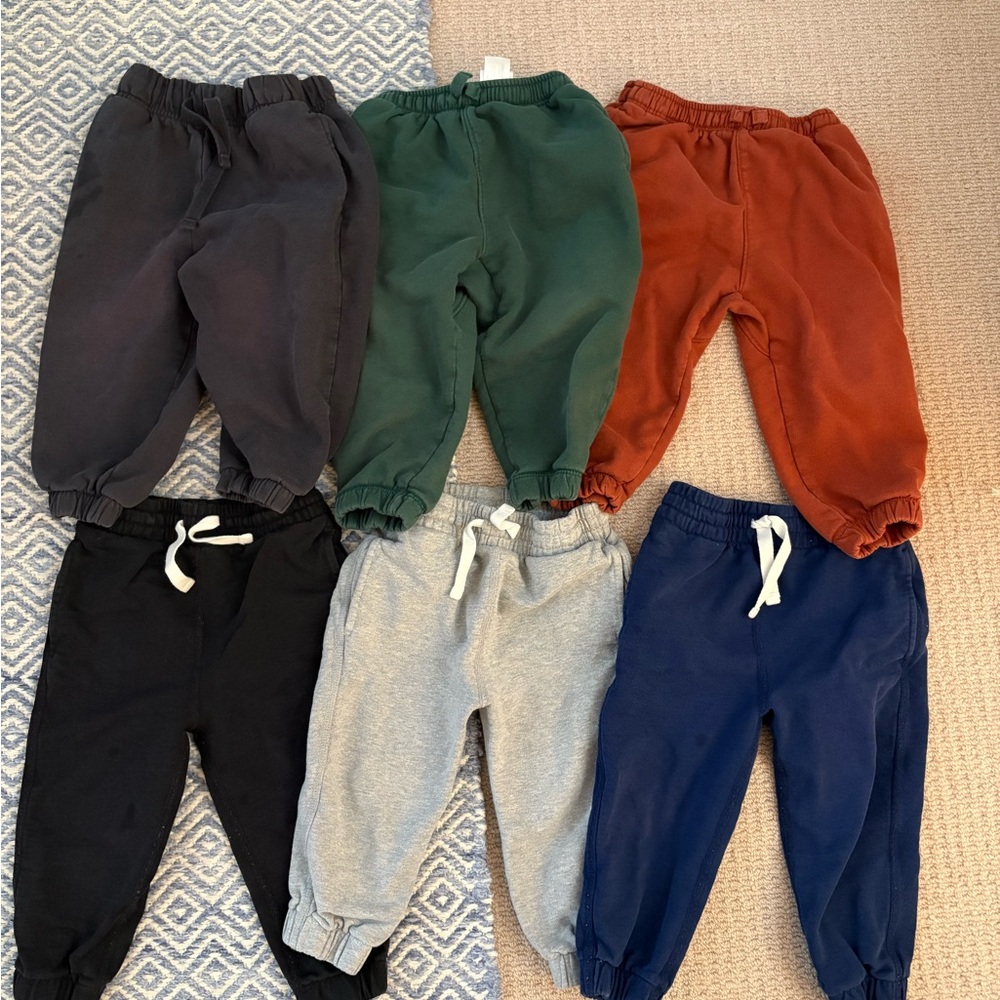 Hanna Andersson Kids Joggers bundle - Black, Gray, Green, Blue, Red, Brown